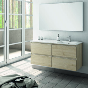 MEUBLE DE SALLE DE BAIN INGLET SUSPENDU DOUBLE VASQUE