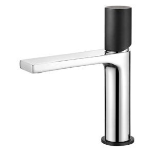 MITIGEUR DE LAVABO TUBE NOIR ET CHROME