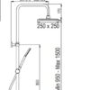 COLONNE DE DOUCHE MITIGEUR TUBE CHROME CARRE – Image 5
