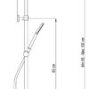 COLONNE DE DOUCHE MITIGEUR ALPHA BLANC CARRE – Image 3