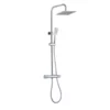 COLONNE DE DOUCHE MITIGEUR TUBE CHROME CARRE