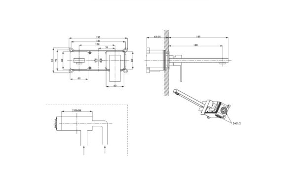 MITIGEUR LAVABO ENCASTRE GRAFIK – Image 6